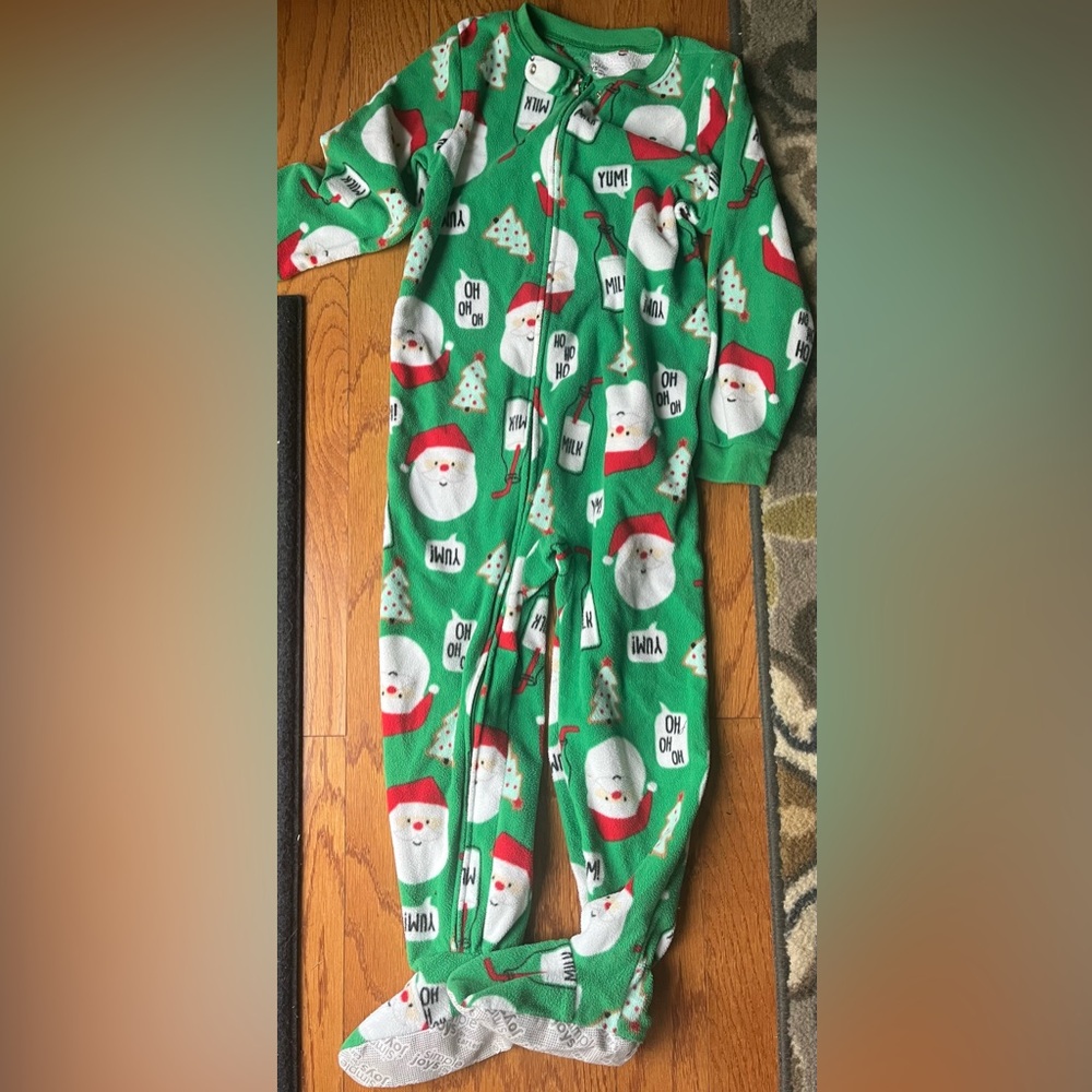 5T footed Santa Christmas pjs